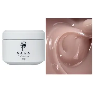 Гель для нарощування на укріплення нігтів камуфлюючий, 30 мл №08 Veil Builder Gel SAGA Professional