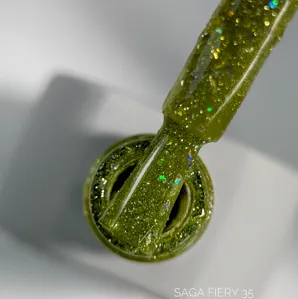 Гель-лак світловідбиваючий, 9 мл №35 Fiery Gel Polish SAGA Professional