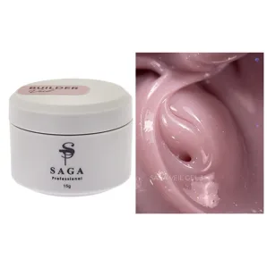 Гель для нарощування на укріплення нігтів камуфлюючий, 15 мл №03 Veil Builder Gel SAGA Professional