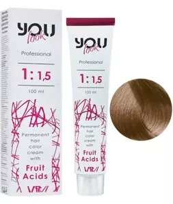 8/8 світлий бежевий блондин Крем-фарба стійка з фруктовими кислотами, 100 мл You look Professional