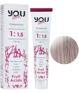 12/21 суперосвітлювальний блондин перламутрово-попелястий Крем-фарба стійка з фруктовими кислотами, 100 мл You look Professional