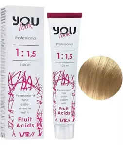 9/26 дуже світлий блондин перламутрово-рожевий Крем-фарба стійка з фруктовими кислотами, 100 мл You look Professional