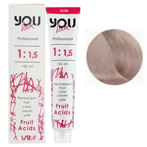 10/26 екстрасвітлий блондин перламутрово-рожевий Крем-фарба стійка з фруктовими кислотами, 100 мл You look Professional