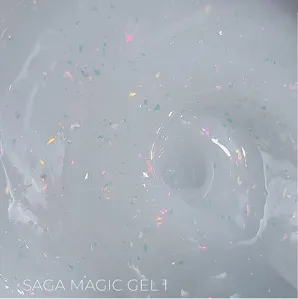 Гель для нарощування нігтів з поталлю, 15 мл №01 Magic Builder Gel SAGA Professional
