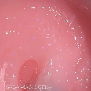 Гель для нарощування нігтів з поталлю, 15 мл №04 Magic Builder Gel SAGA Professional
