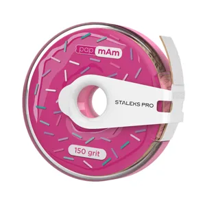 Змінний файл-стрічка papmAm БІЛИЙ EXPERT 150 грит в пластиковій котушці з кліпсою (7 метрів) ATC-150w STALEKS PRO