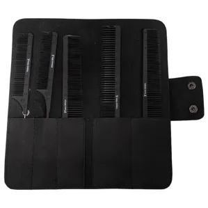 Набір карбонових гребінців для барберів "Eagle Fortress" (5 шт + чохол) JF013 PROLine