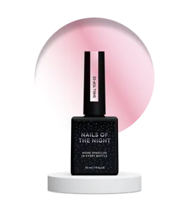 Топ перлинний з рожевою втиркою, без липкого шару, 10 мл №03 Shell Top NAILSOFTHEDAY