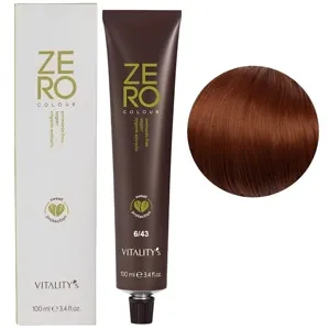 6/43 темний блондин мідно-золотистий Крем-фарба для волосся без аміаку, 100 мл ZERO VEGAN Vitality`s