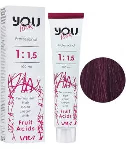 Фіолетовий коректор (Violet) Крем-фарба стійка з фруктовими кислотами, 100 мл You look Professional