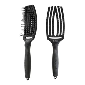 Щітка для волосся з нейлоновою щетиною FINGERBRUSH CARE ICONIC Double blister Колір: Black "M"  ID1733 Olivia Garden