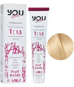 10 екстрасвітлий блондин Крем-фарба стійка з фруктовими кислотами, 100 мл You look Professional