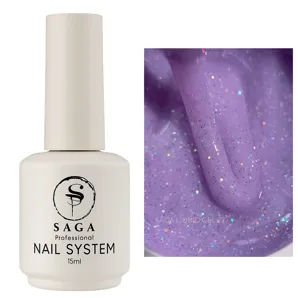 Гель рідкий для зміцнення нігтів світловідбиваючий з шимером, 15 мл №27 Liquid Gel SAGA Professional