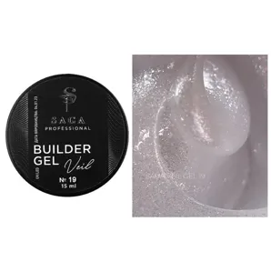 Гель для нарощування на укріплення нігтів камуфлюючий, 30 мл №019 Veil Builder Gel SAGA Professional