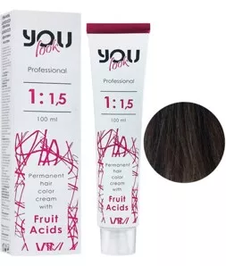 7/1 блондин попелястий Крем-фарба стійка з фруктовими кислотами, 100 мл You look Professional