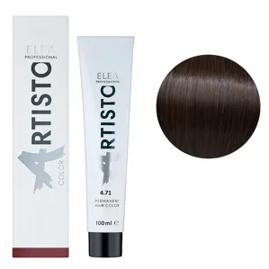 4/71 Стійка крем-фарба для волосся, 100 мл Permanent Hair Color ARTISTO ELEA Professional