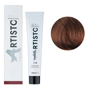 7/74 Стійка крем-фарба для волосся, 100 мл Permanent Hair Color ARTISTO ELEA Professional