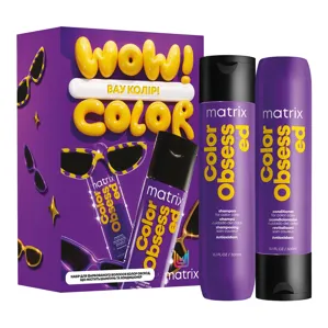 Набір для захисту кольору фарбованого волосся (шампунь 300 мл + кондиціонер 300 мл), Color Obsessed Total Results MATRIX