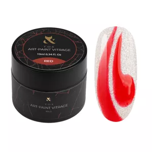 F.O.X Art- paint Vitrage Гель-фарба вітражна 10мл Red  