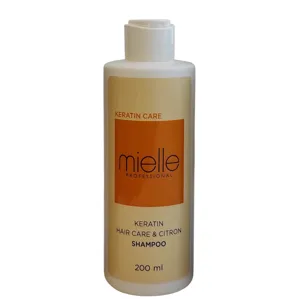Шампунь відновлювальний для пошкодженого волосся з кератином, 200 мл Keratin Hair Care & Citron Shampoo Keratin Care MIELLE Professional