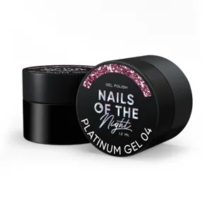 Гель-лак зі щільною металевою поталью для нігтів, 12 мл №04 Platinum gel – gel polish NAILSOFTHENIGHT 