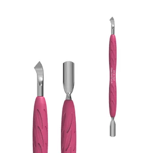 Лопатка манікюрна Gummy з силіконовою ручкою UNIQ 10 TYPE 4.2 (пушер округлий вузький та лопать відігнута) PQ-10/4.2 STALEKS PRO