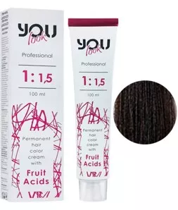 5/7 світлий шатен коричневий Крем-фарба стійка з фруктовими кислотами, 100 мл You look Professional