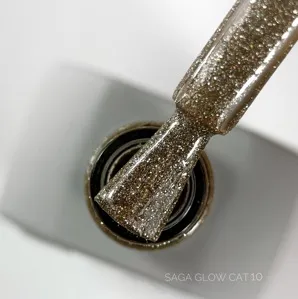 Гель-лак котяче око, 9 мл №10 Glow Cat Gel Polish SAGA Professional
