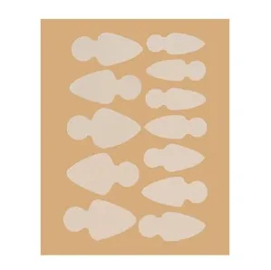 Молди трафарети для френчу на верхніх формах Short Stiletto, кількість: 12 шт KODI Professional  