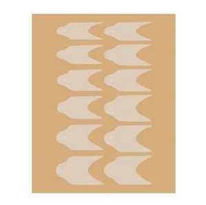 Молди трафарети для френчу на верхніх формах Square, кількість: 12 шт KODI Professional  