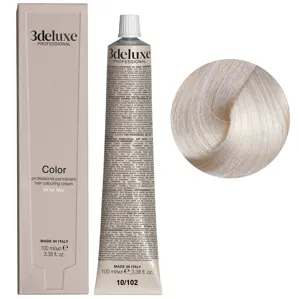10/102 платиновий блондин попелясто-перлинний Фарба для волосся, 100 мл Permanent Hair Color 3Deluxe Professional