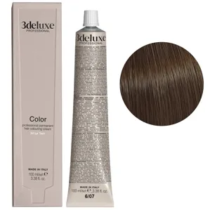 6/07 темний блондин матовий натуральний Фарба для волосся, 100 мл Permanent Hair Color 3deluxe Professional