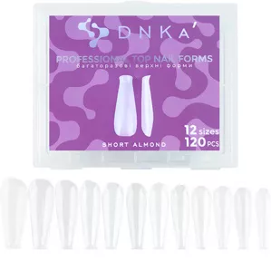 DNKa Верхні форми Short Almond Top Nails Forms 120шт