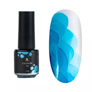 Чорнила для дизайну, 5 мл №001 Колір: Синій NEW Ink Color F.O.X