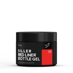 Рідкий гель для украплення нігтів, 15 мл №005 RED LINER Bottle Gel SILLER Professional 