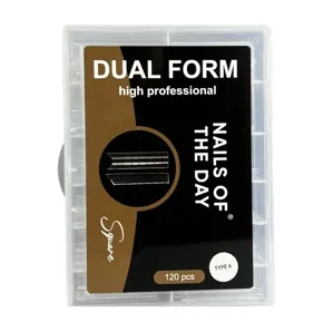 Верхні форми, 120 шт Type-6, Форма: Квадрат арочний для часткової корекції/нарощування нігтів Dual Form Square NAILSOFTHEDAY