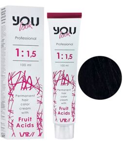 5/1 світлий шатен попелястий Крем-фарба стійка з фруктовими кислотами, 100 мл You look Professional