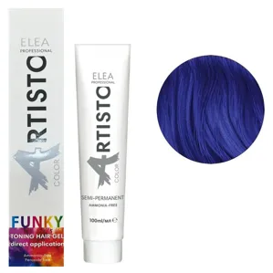 Тонувальний гель для волосся, 100 мл BLUE (синій) Funky Colors Toning Hair Gel ARTISTO ELEA Professional