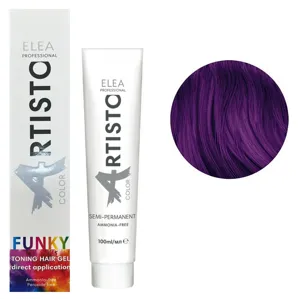 Тонувальний гель для волосся, 100 мл VIOLET  (фіолетовий) Funky Colors Toning Hair Gel ARTISTO ELEA Professional