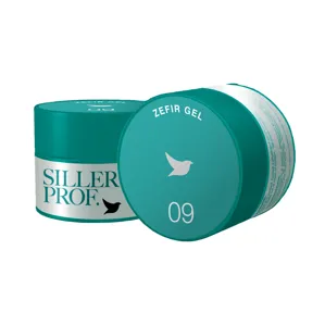 Гель кольоровий для нарощування нігтів, 15 мл №009 Димчато сірий ZEFIR Gel SILLER Professional 