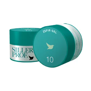 Гель кольоровий для нарощування нігтів, 15 мл №010 Оливково-зелений ZEFIR Gel SILLER Professional 