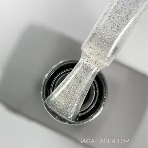 Топ з голографічним блиском, 9 мл LASER Top SAGA Professional