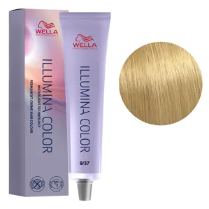 9/37 дуже світлий блондин золотистий коричневий Стійка крем-фарба для волосся, 60 мл ILLUMINA COLOR Wella Professionals