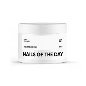 База камуфлююча молочна, 30 мл №01 Milk Cover Base NEW Formula NAILSOFTHEDAY
