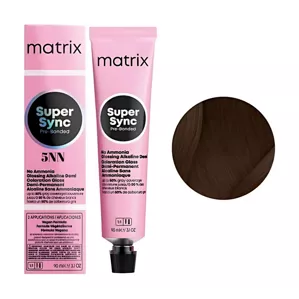 5NN світлий шатен натуральний інтенсивний Тонер для волосся на лужній основі без аміаку, 90 мл SUPER SYNC  Pre-Bonded MATRIX  