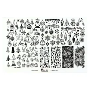 Пластина для стемпінгу №14 "Winter" SAGA Professional 