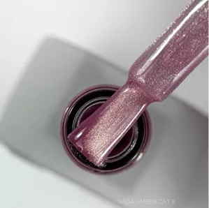 Гель-лак котяче око, 10 мл №08 Amber Cat Gel Polish SAGA Professional
