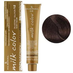 5/35 Світлий шатен мокко Крем-фарба для волосся перманентна без аміаку, 100 мл Milk Color KLERAL System