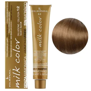 8/0 Світло-русявий Крем-фарба для волосся перманентна без аміаку, 100 мл Milk Color KLERAL System