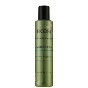 Лак для волосся без газу, 300 мл Fixing & Glossy HAIRSPRAY Volume Expert Bcosi Line KLERAL System